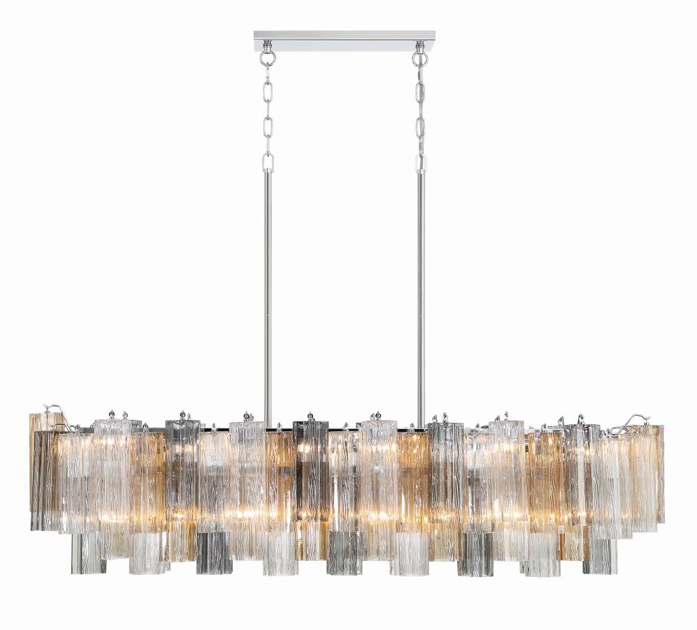 Addis 51.75'' Polished Chrome Linear Chandelier