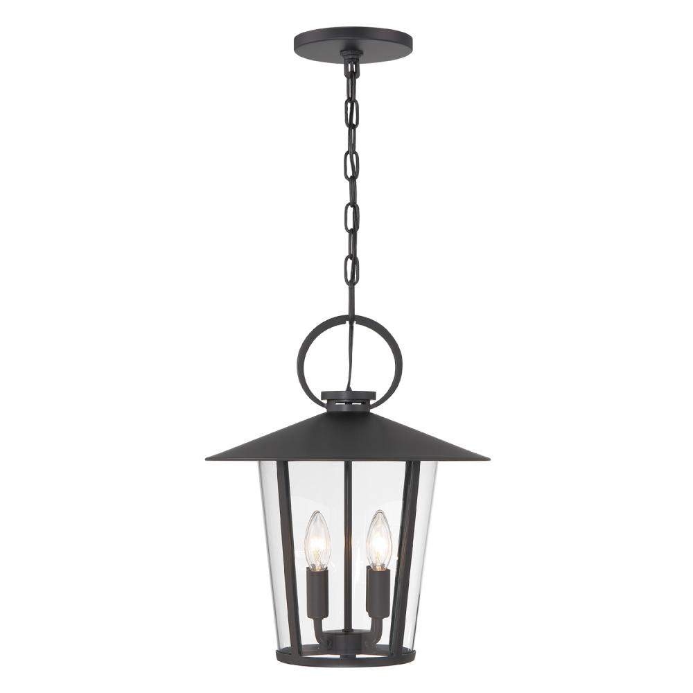 Andover 14'' Matte Black Outdoor Pendant