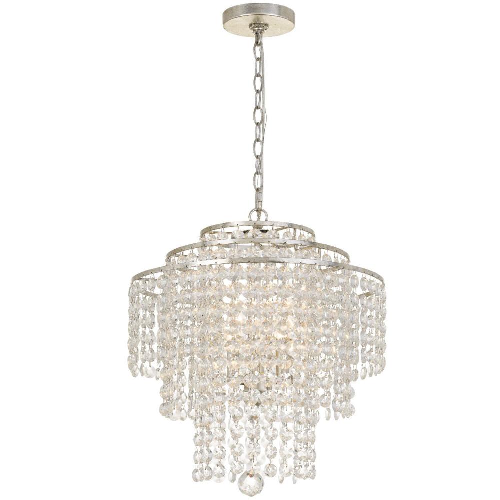 Arielle 18'' Antique Silver Chandelier