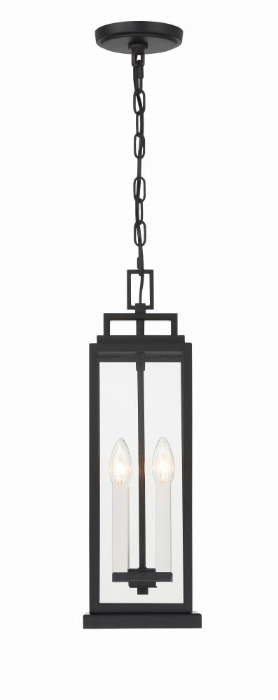 Aspen 6.5'' Matte Black Outdoor Pendant