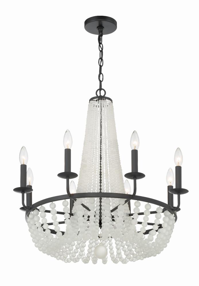 Bella 26'' Matte Black Chandelier