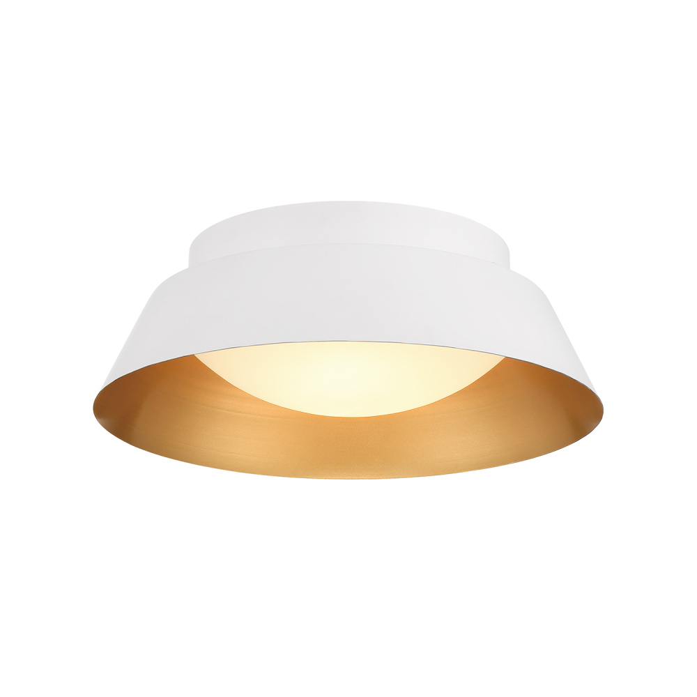 Donoven 15'' LED White + Gold Flush Mount