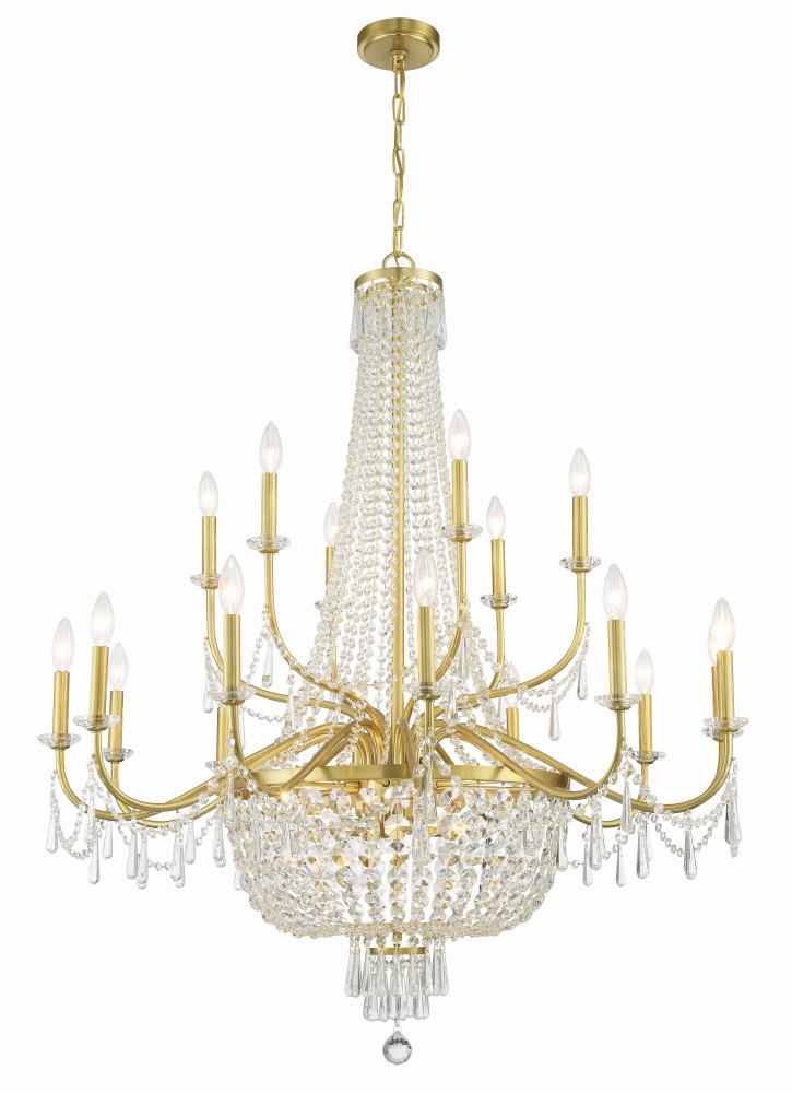 Haywood 40'' Aged Brass Chandelier