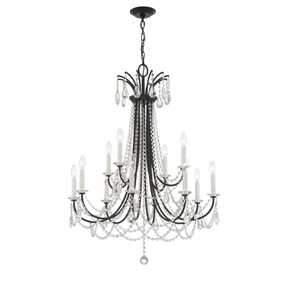 Karrington 30'' Matte Black Chandelier