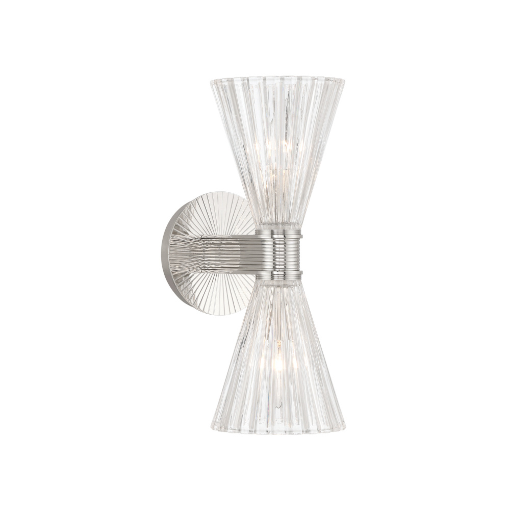 Lotus 5.5'' Polished Nickel Sconce