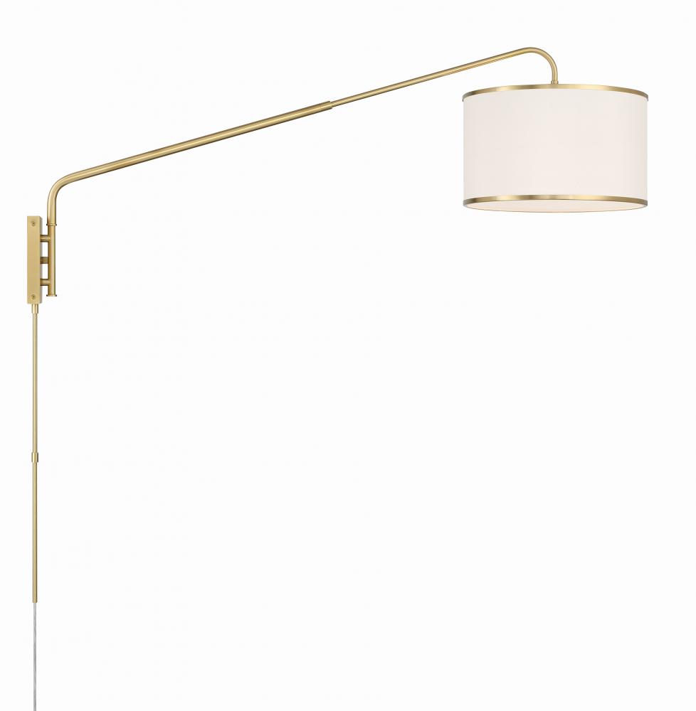 Mallory 15'' Soft Brass Task Sconce