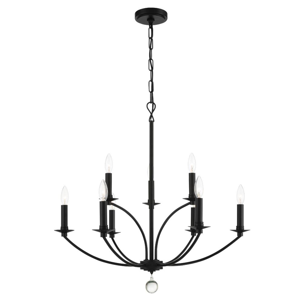 Mila 28'' Black Chandelier