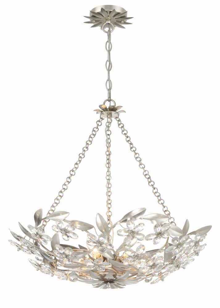 Marselle 24'' Antique Silver Chandelier
