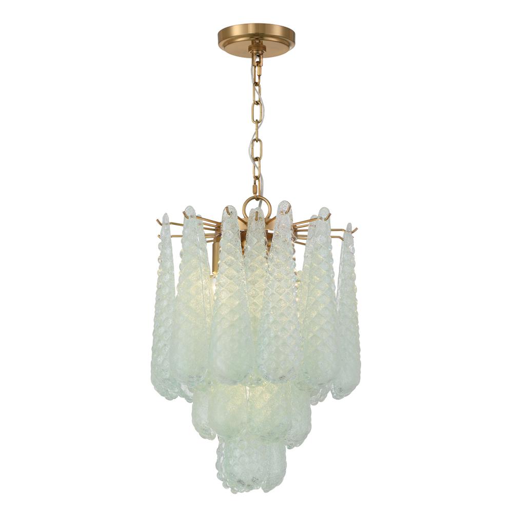 Ollie 14.25'' Aged Brass Chandelier