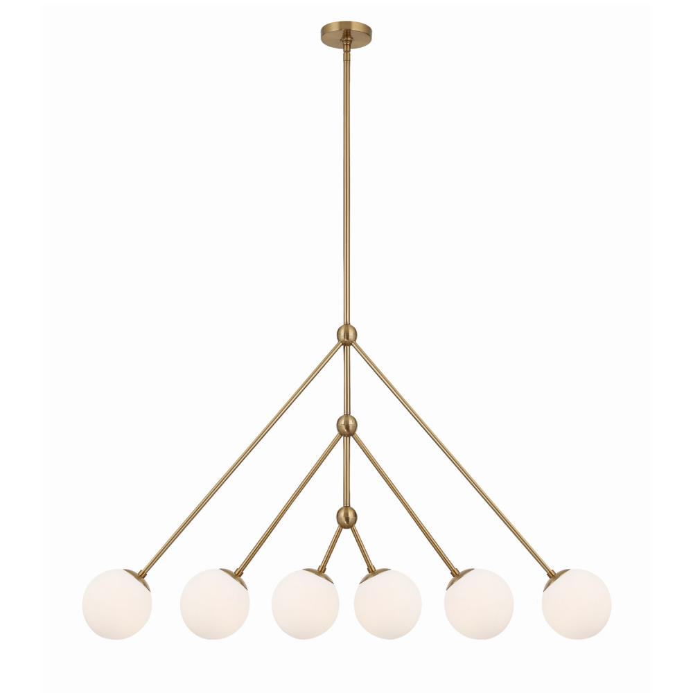 Omni 46.5'' Aged Brass Linear Chandelier