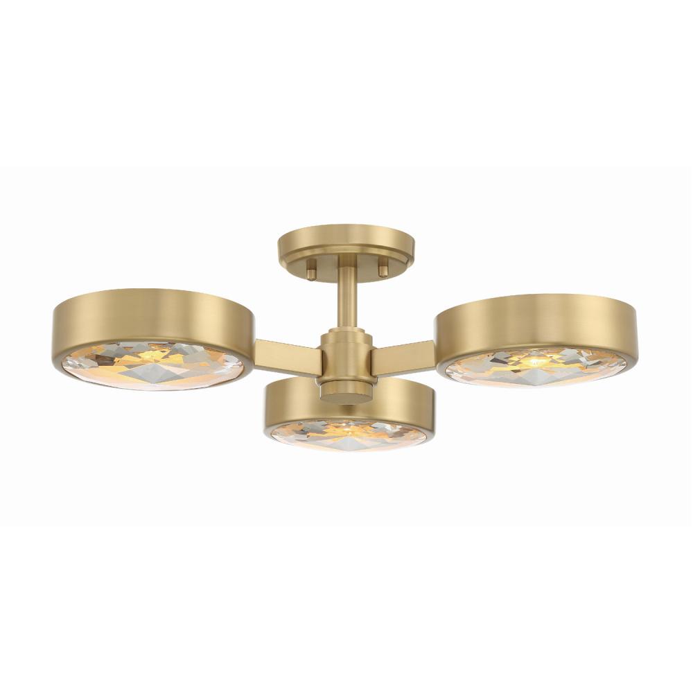 Orson 22.5'' Modern Gold Semi Flush Mount