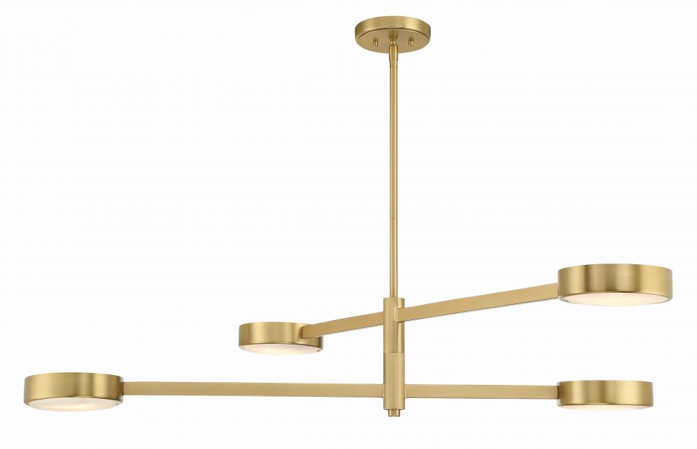 Orson 54'' Modern Gold Linear Chandelier
