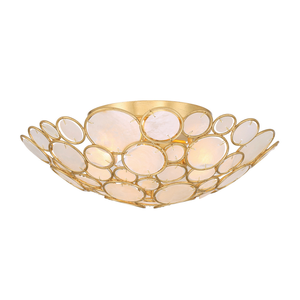 Palla 16'' Antique Gold Semi Flush Mount