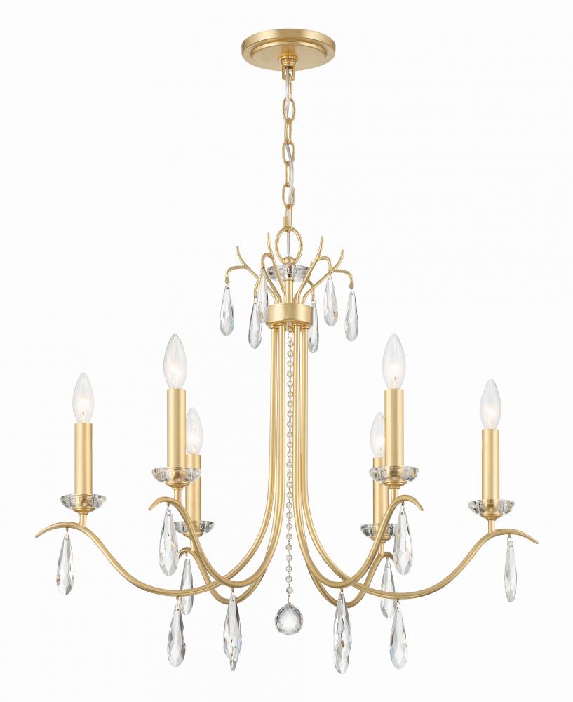 Rollins 28'' Antique Gold Chandelier