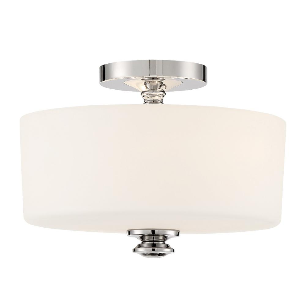 Travis 12.5'' Polished Nickel Semi Flush Mount