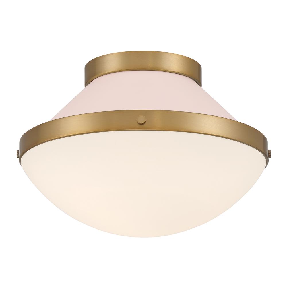 Xander 12.25'' Vibrant Gold + Blush Flush Mount