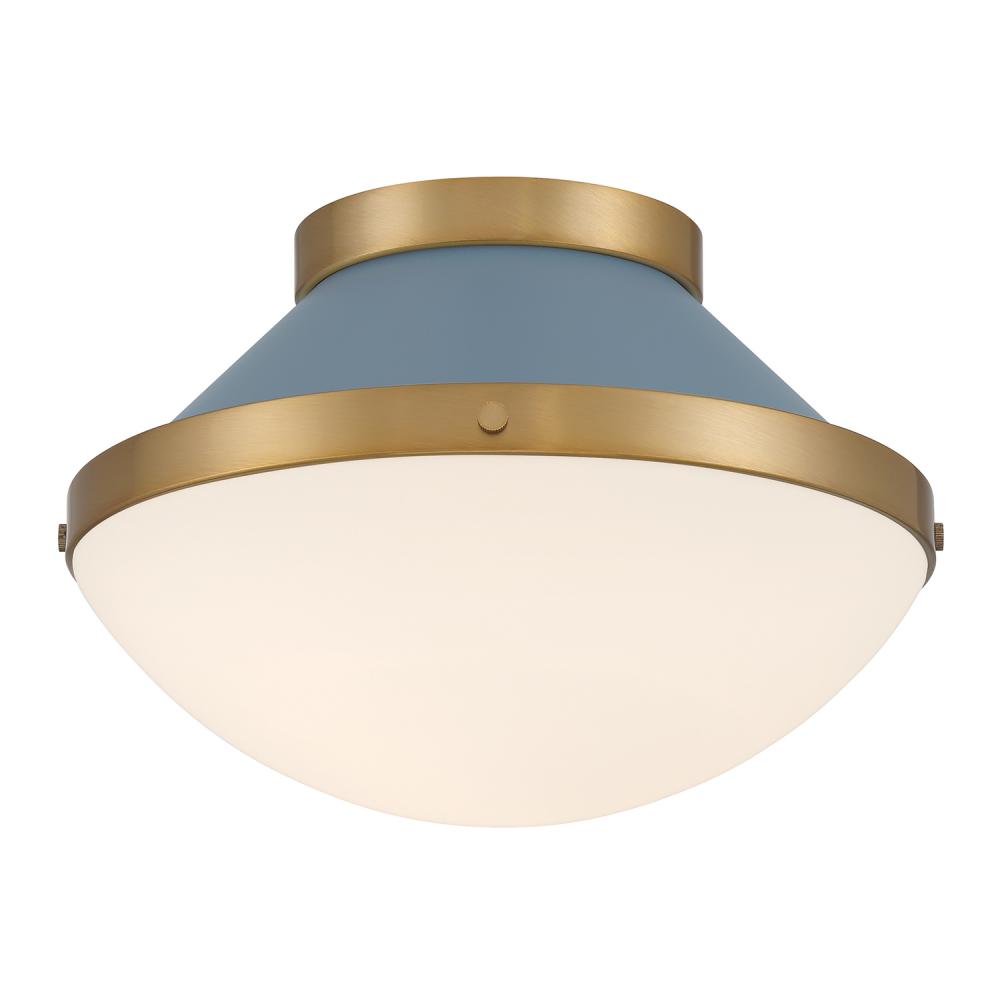 Xander 12.25'' Vibrant Gold + Blue Flush Mount