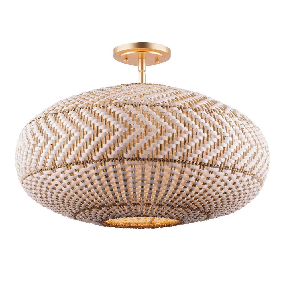 Zanzibar 22'' Soft Gold Semi Flush Mount