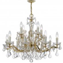 Crystorama 4379-GD-CL-MWP - Maria Theresa 30'' Hand Cut Crystal Gold Chandelier