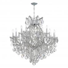 Crystorama 4418-CH-CL-MWP - Maria Theresa 38'' Hand Cut Crystal Polished Chrome Chandelier