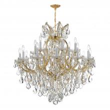 Crystorama 4418-GD-CL-MWP - Maria Theresa 38'' Hand Cut Crystal Gold Chandelier
