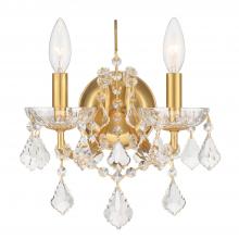 Crystorama 4452-GA-CL-MWP - Filmore 10.5'' Hand Cut Crystal Antique Gold Sconce