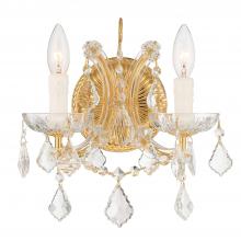 Crystorama 4472-GD-CL-MWP - Maria Theresa 10.5'' Hand Cut Crystal Gold Sconce