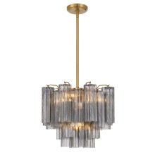 Crystorama ADD-300-AG-SM - Addis 17.75'' Aged Brass Chandelier