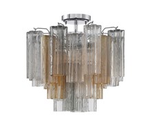 Crystorama ADD-300-CH-AU_CEILING - Addis 17.75'' Polished Chrome Semi Flush Mount