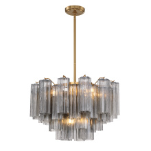 Crystorama ADD-308-AG-SM - Addis 22'' Aged Brass Chandelier