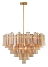 Crystorama ADD-316-AG-AM - Addis 16 Light Aged Brass Chandelier