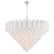Crystorama ADD-327-CH-WH - Addis 49'' Polished Chrome Chandelier