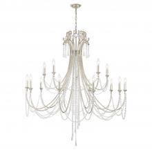 Crystorama ARC-1919-SA-CL-MWP - Arcadia 46.25'' Antique Silver Chandelier