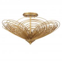 Crystorama DOR-B7703-RG - Doral 19'' Renaissance Gold Semi Flush Mount