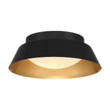 Crystorama ED0552202MKGD - Donoven 15'' LED Matte Black + Gold Flush Mount