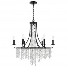 Crystorama GAB-B7306-MK - Gabrielle 28'' Matte Black Chandelier