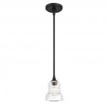 Crystorama GRG-1040-MK - Gregory 5'' Matte Black Pendant