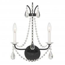 Crystorama KAR-90902-MK-CL-MWP - Karrington 12.5'' Matte Black Sconce