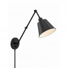 Crystorama MIT-A8021-MK - Mitchell 7.25'' Matte Black Task Sconce
