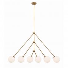 Crystorama OMN-3006-AG - Omni 46.5'' Aged Brass Linear Chandelier