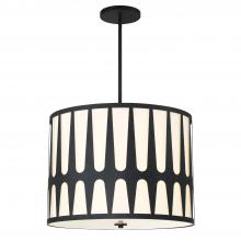 Crystorama ROY-809-BK - Royston 5 Light Black Pendant