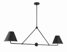 Crystorama XAV-B9307-MK - Xavier 4 Light Matte Black Linear Chandelier
