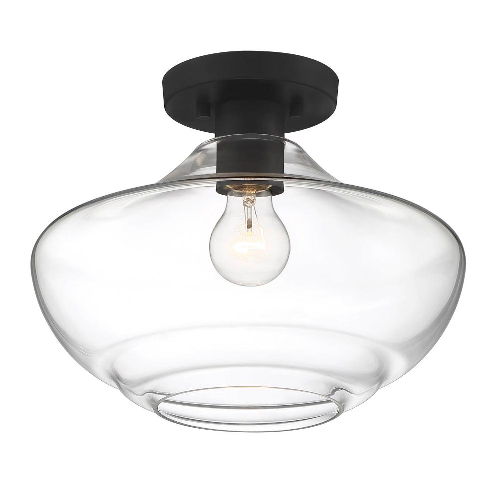 Emma 12" 1-Light Semi-Flush