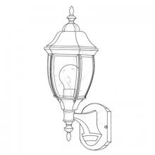 Designers Fountain 2420MD-AG - Tiverton 6" Wall Lantern - Motion Detector
