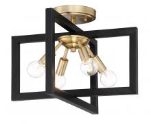 Designers Fountain 92811-AWB - Xander 14.75" 4-Light Semi-Flush