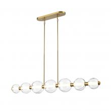 DVI DVP34904BR-PUC - GLIMMER 52" LINEAR, BRASS W/PUMPKIN GLASS