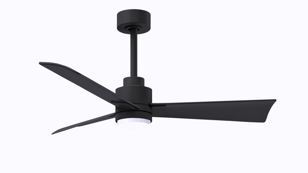 Alessandra-42" Three Blade Transitional Ceiling Fan-5CCT Integrated LED-Matte Black Finish