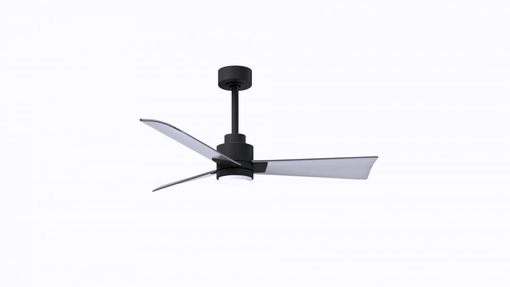 Alessandra-42" Three Blade Transitional Ceiling Fan-5CCT Integrated LED-Matte Black Finish