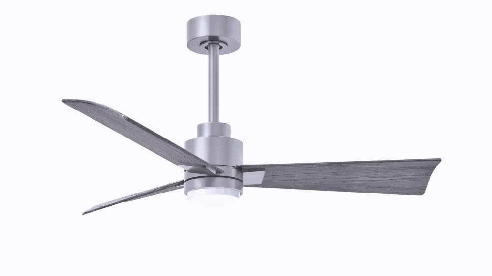 Alessandra-42" Three Blade Transitional Ceiling Fan-5CCT Integrated LED-Brushed Nickel Finish
