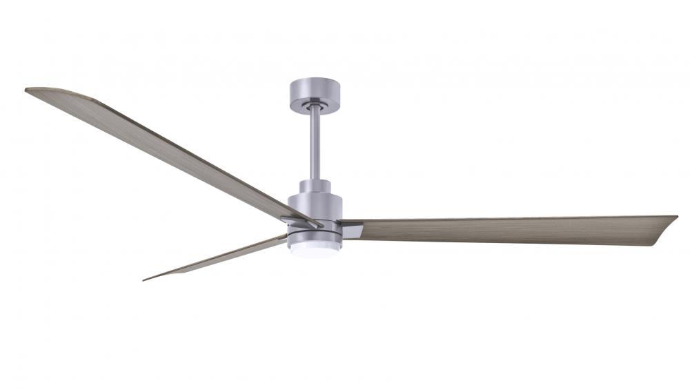Alessandra-72" Three Blade Transitional Ceiling Fan-5CCT Integrated LED-Brushed Nickel Finish